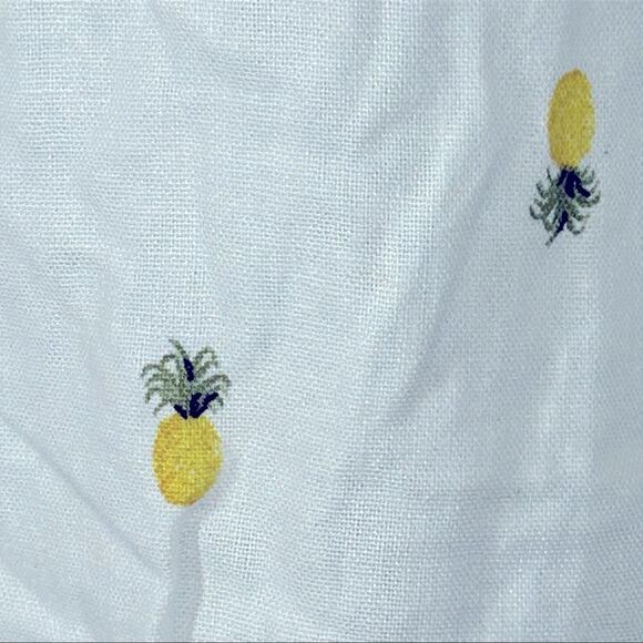 Rae Dunn Pineapple Linen Button-Down Shirt NWT Size Large - Picture 7 of 13